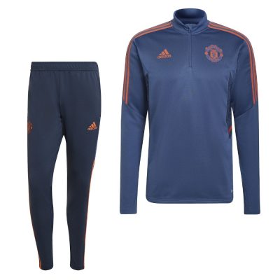 adidas Manchester United Trainingspak 2022-2023 Blauw