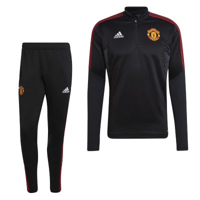 adidas Manchester United Trainingspak 2022-2023 Zwart Zwart