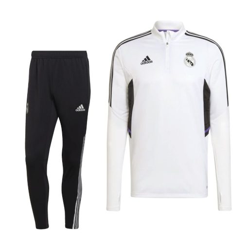 adidas Real Madrid Trainingspak 2022-2023 Wit Zwart