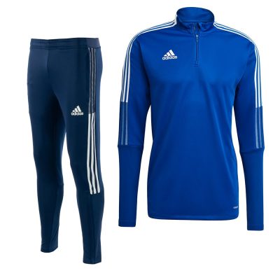 adidas Tiro 21 Trainingspak Blauw Wit