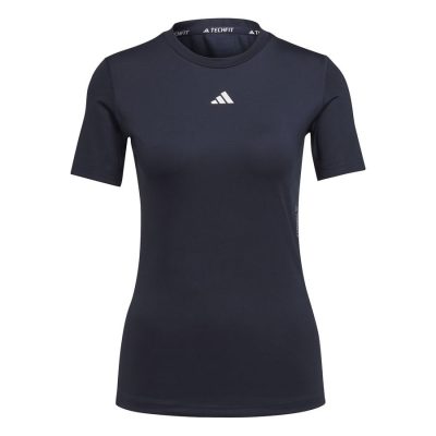 adidas Trainingsshirt Techfit - Navy/Wit Vrouw