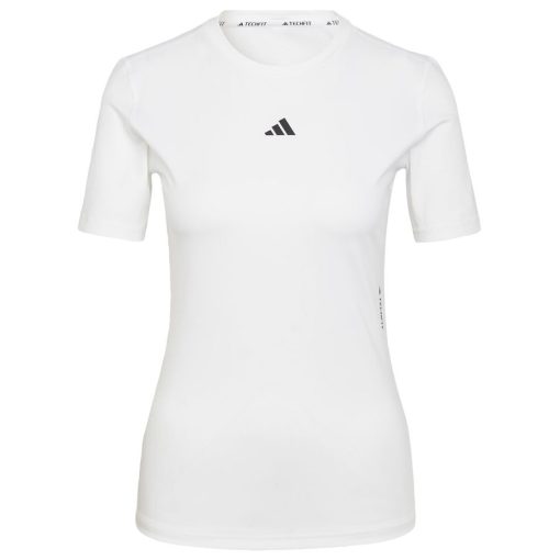 adidas Trainingsshirt Techfit - Wit/Zwart Vrouw