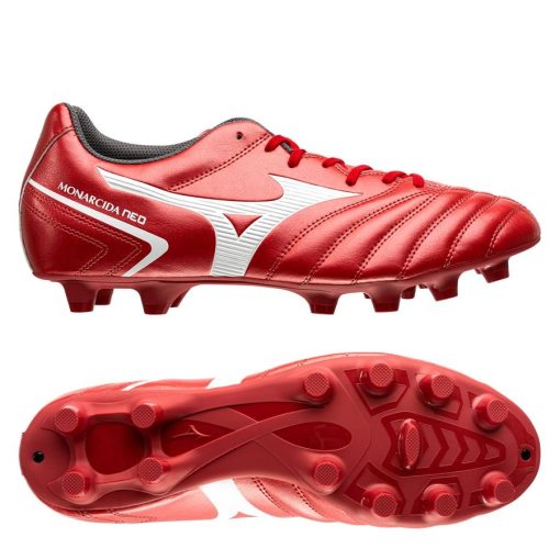 Mizuno Monarcida Neo Ll Select - Rood/wit - Natuurgras (Fg), maat 40½