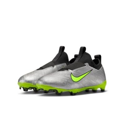 Nike Air Zoom Mercurial Vapor 15 Academy Mg Xxv - Zilver/neon/zwart Kids - Kunstgras (Ag) / Natuurgras (Fg), maat 27