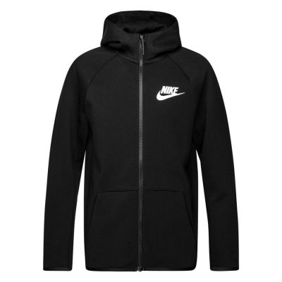 Nike Hoodie Tech Fleece Essentials FZ - Zwart/Wit Kinderen