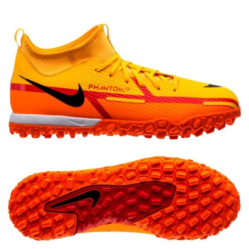 Nike Phantom Gt 2 Academy Df Tf Blueprint - Oranje/zwart/oranje Kinderen - Turf (Tf), maat 37½