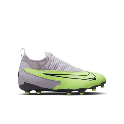 Nike Phantom Gx Academy Df Mg Luminous - Neon/grijs/paars Kinderen - Kunstgras (Ag) / Natuurgras (Fg), maat 33½