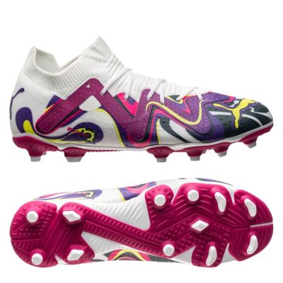 PUMA Future Match FG/AG Creativity - Wit/Paars/Geel Kids LIMITED EDITION