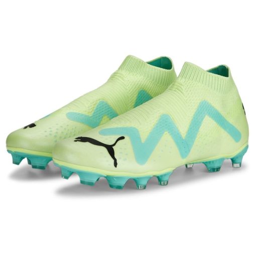 PUMA Future Match + Laceless FG/AG Pursuit - Groen/Zwart/Turquoise - Kunstgras (AG) / Natuurgras (FG), maat 40