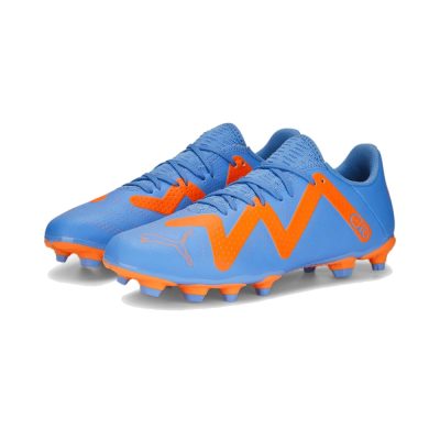 PUMA Future Play Gras / Kunstgras Voetbalschoenen (MG) Blauw Oranje Wit