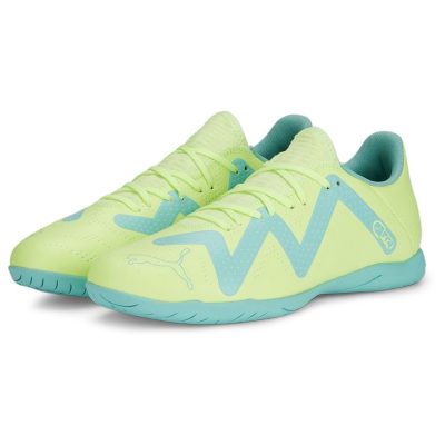 PUMA Future Play It Pursuit - Groen/zwart/turquoise - Indoor (Ic), maat 41