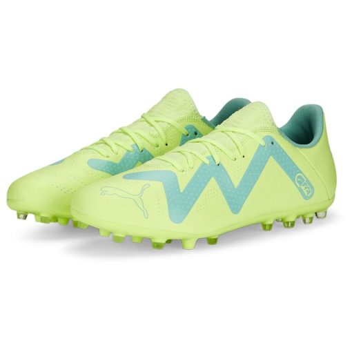 PUMA Future Play Mg Pursuit - Groen/zwart/turquoise - Kunstgras (Ag) / Natuurgras (Fg), maat 42½