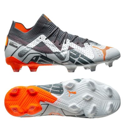 PUMA Future Ultimate Fg/ag Astronaut - Wit/oranje/asfalt Limited Edition - Kunstgras (Ag) / Natuurgras (Fg), maat 35½