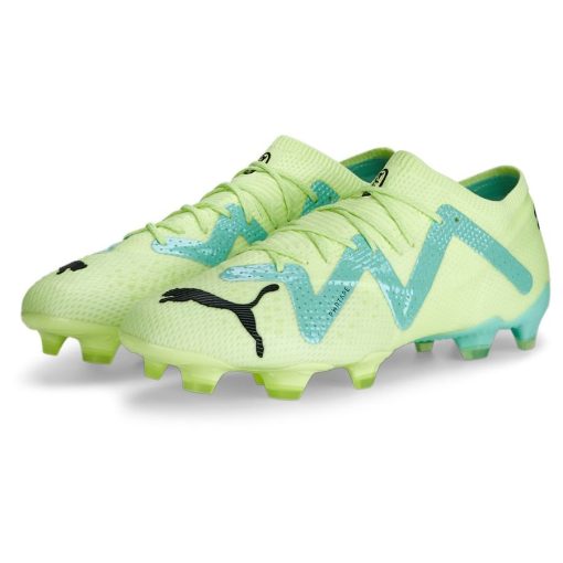 PUMA Future Ultimate Low Fg/ag Pursuit - Groen/zwart/turquoise - Kunstgras (Ag) / Natuurgras (Fg), maat 39