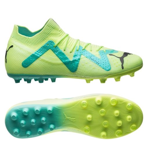 PUMA Future Ultimate Mg Pursuit - Groen/zwart/turquoise - Kunstgras (Ag) / Natuurgras (Fg), maat 39