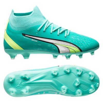 PUMA Ultra Pro Fg/ag Pursuit - Turquoise/wit/groen Kinderen - Kunstgras (Ag) / Natuurgras (Fg), maat 37