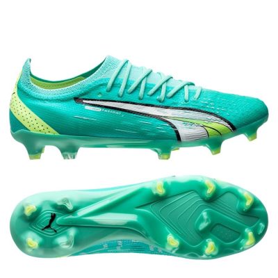 PUMA Ultra Ultimate Fg/ag Pursuit - Turquoise/wit/groen - Kunstgras (Ag) / Natuurgras (Fg), maat 36