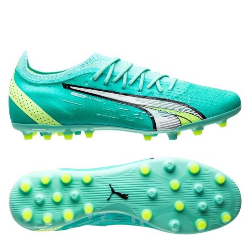 PUMA Ultra Ultimate Mg Pursuit - Turquoise/wit/groen - Kunstgras (Ag) / Natuurgras (Fg), maat 44