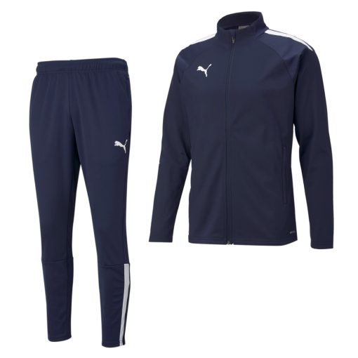 PUMA teamLIGA Full-Zip Trainingspak Donkerblauw Wit