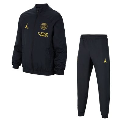 Paris Saint-Germain Trainingspak Dri-FIT Strike Jordan x PSG - Zwart/Geel Kinderen