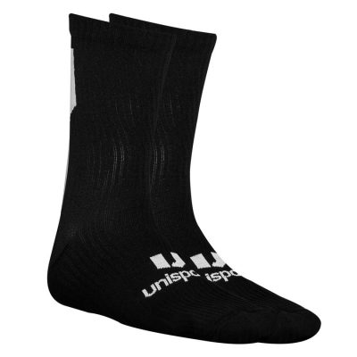 Unisport Training Sock Low Knitted Logo - Zwart/Wit