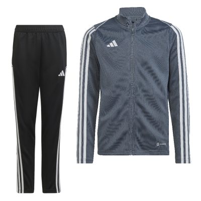 adidas Tiro 23 League Full-Zip Trainingspak Kids Grijs Zwart