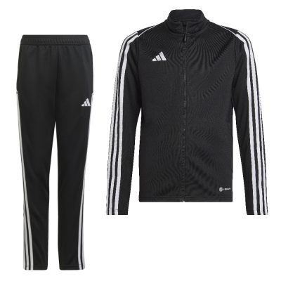 adidas Tiro 23 League Full-Zip Trainingspak Kids Zwart Wit