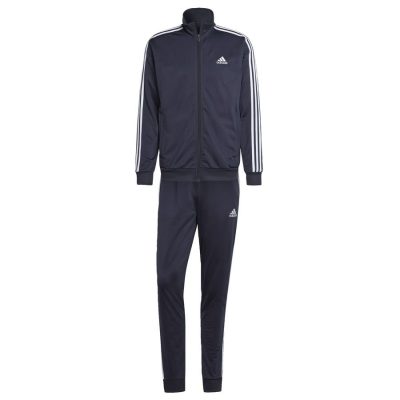 adidas Trainingspak 3-stripes Tricot - Navy/wit, maat Large